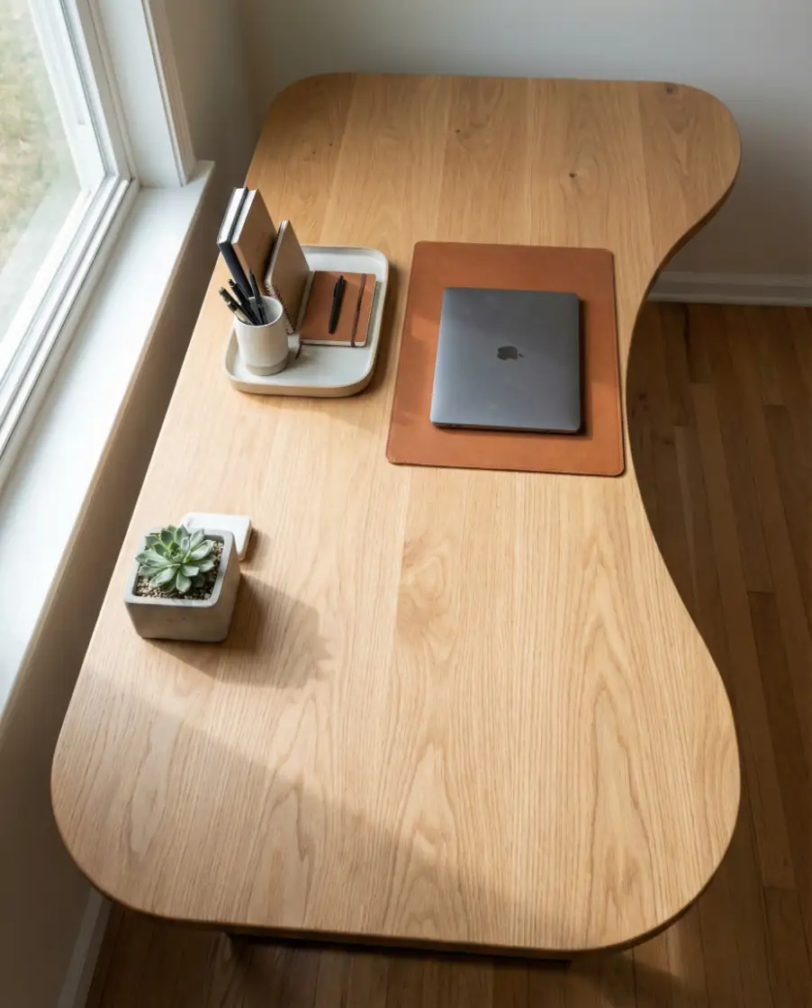 Shaped Desks That Create Natural Organization 2