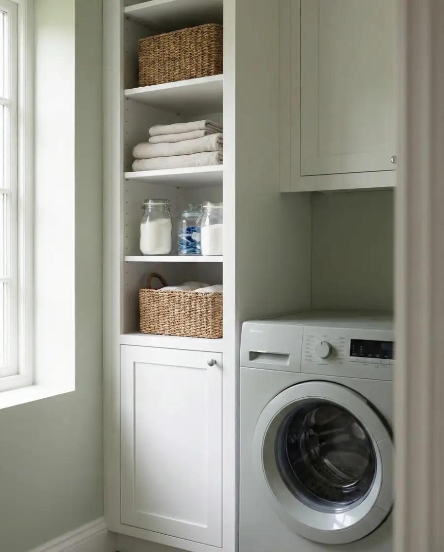 Slim Cabinets Between Washer and Wall 1