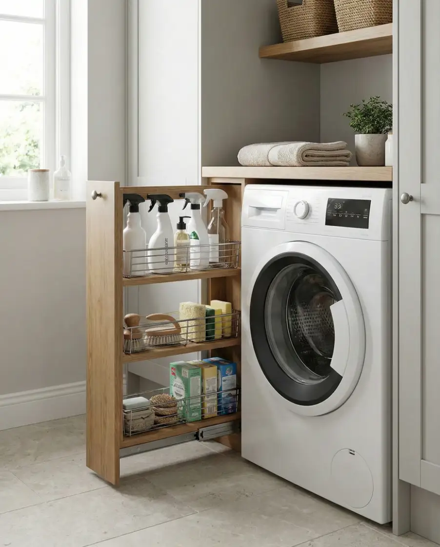 Slim Cabinets Between Washer and Wall 2