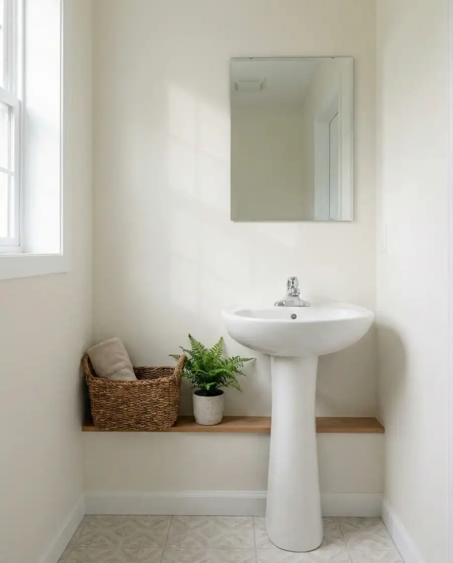 Small Bathroom with Pedestal Sink 1