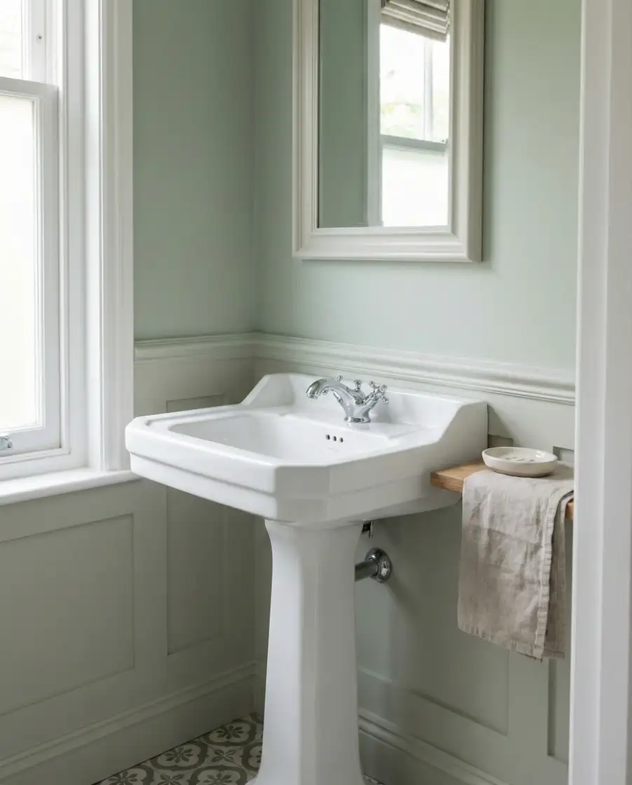 Small Bathroom with Pedestal Sink 2