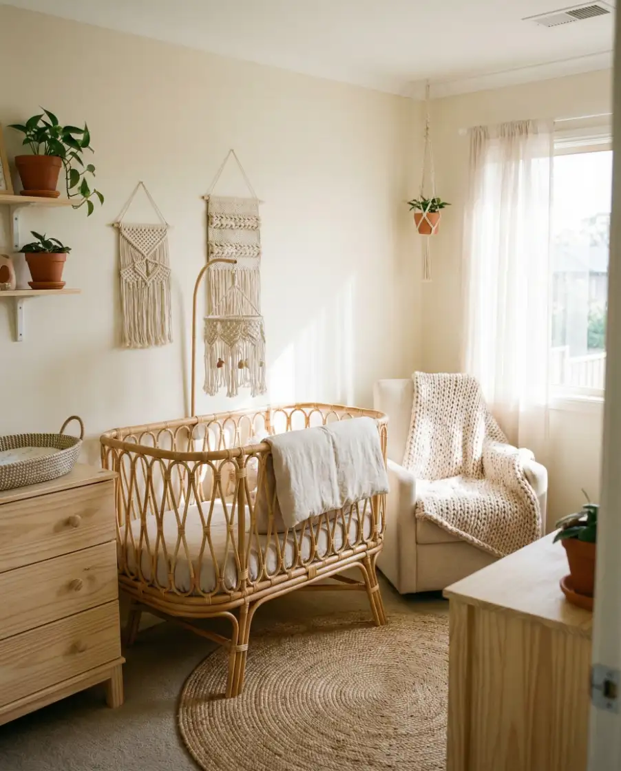 Small Boho Nursery with Soft Neutrals 2