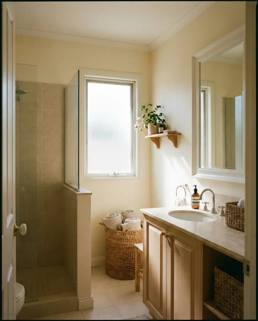 Small Primary Bathroom with Comfort 2