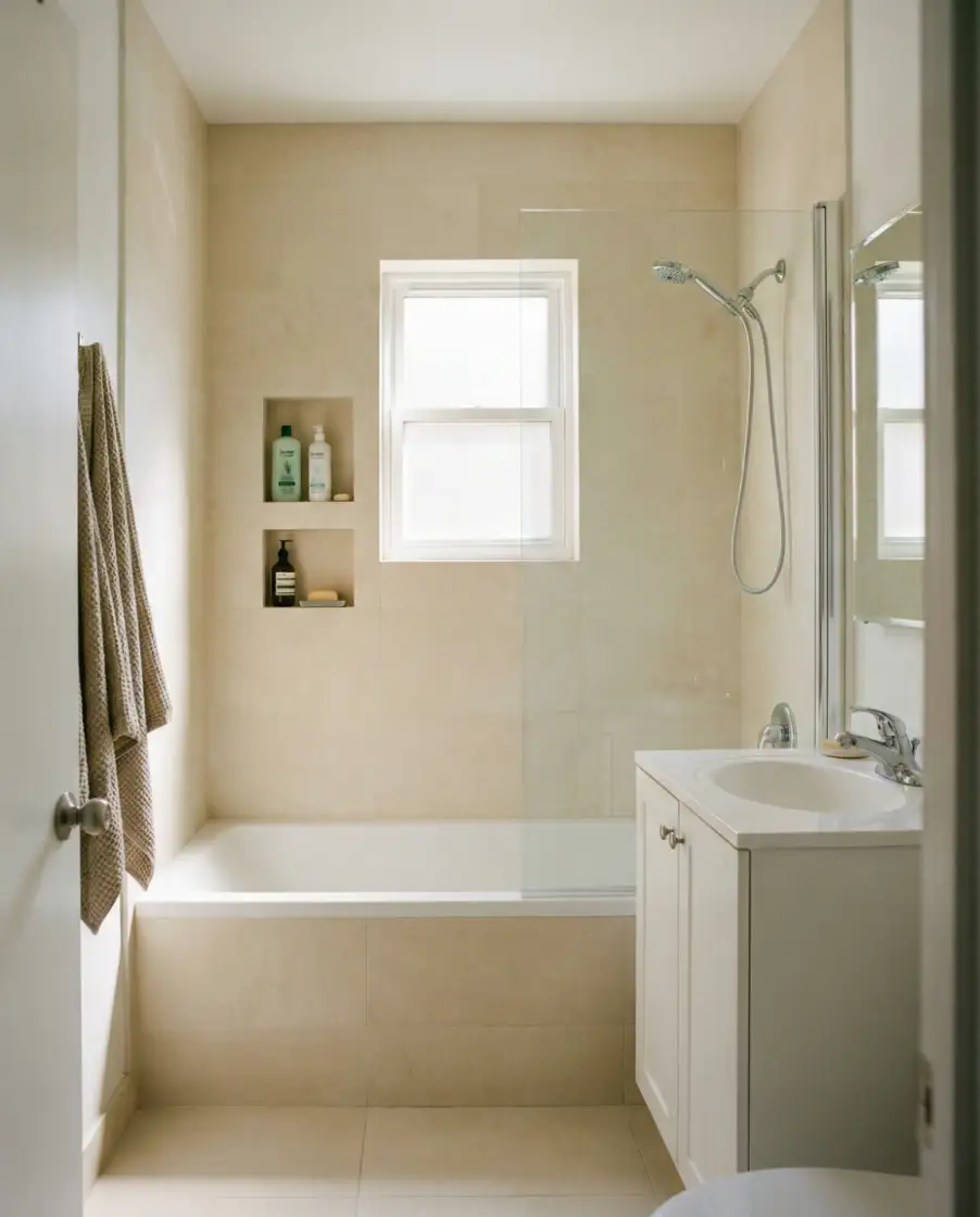 Small Space Bathroom with Tub Combo 1