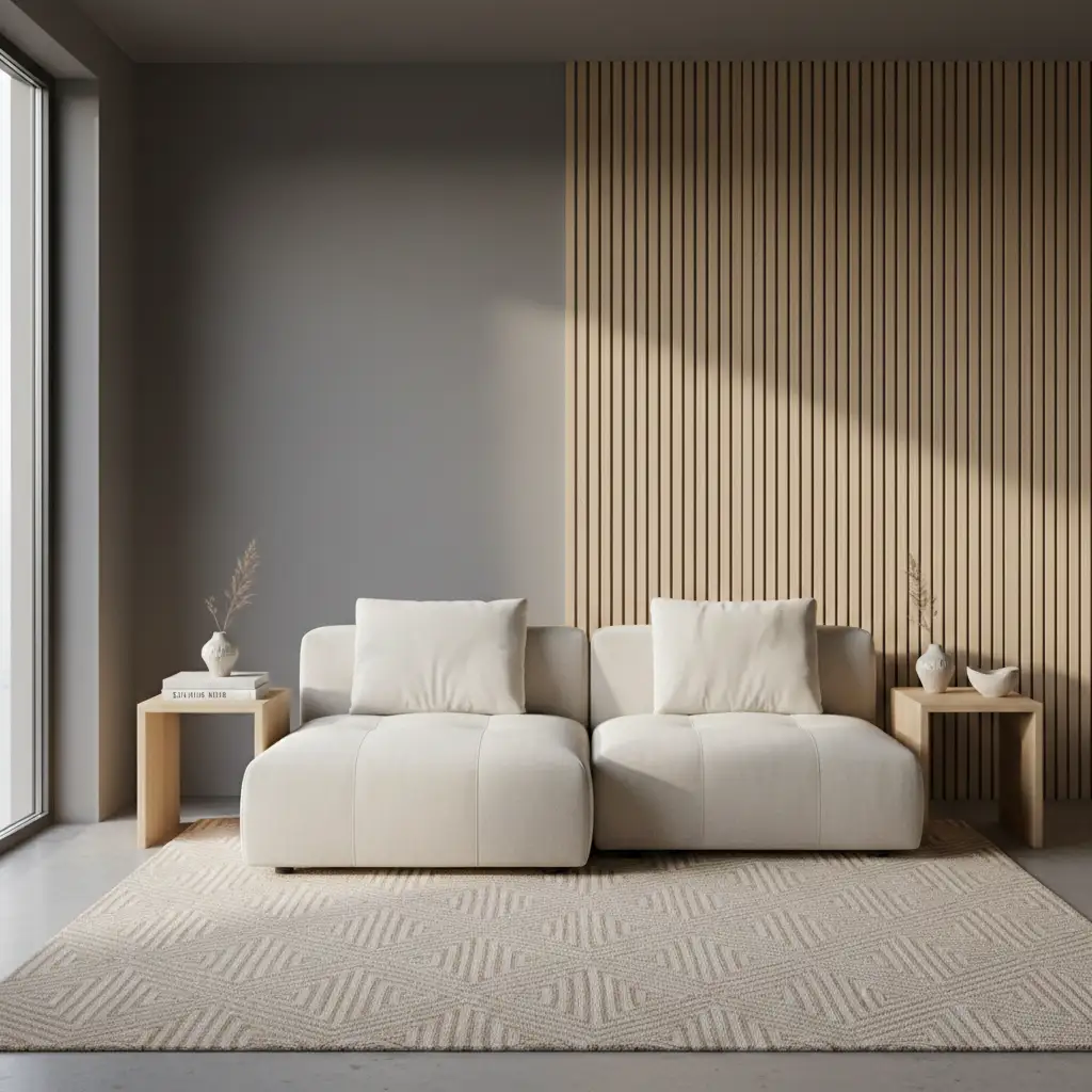 Soft Gray with Warm Wood Layers 2