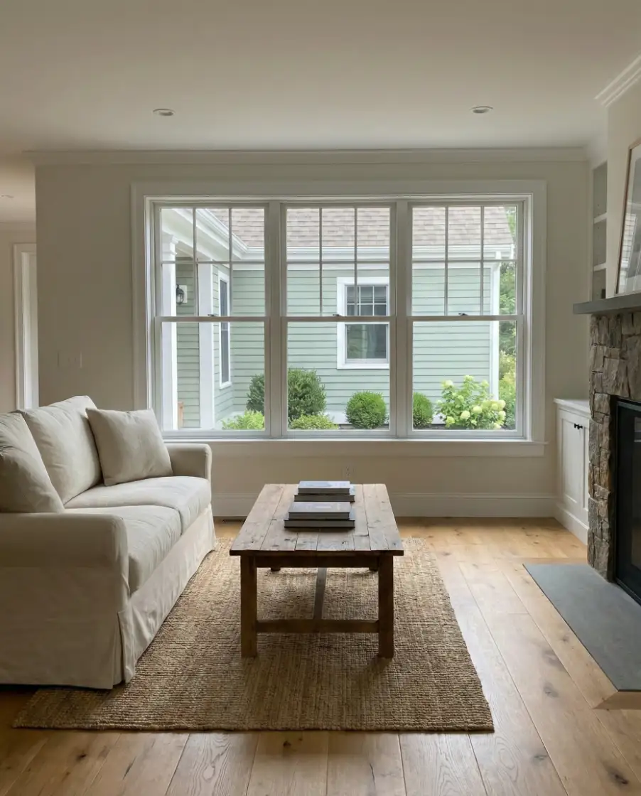 Soft Green Siding with White Details 1