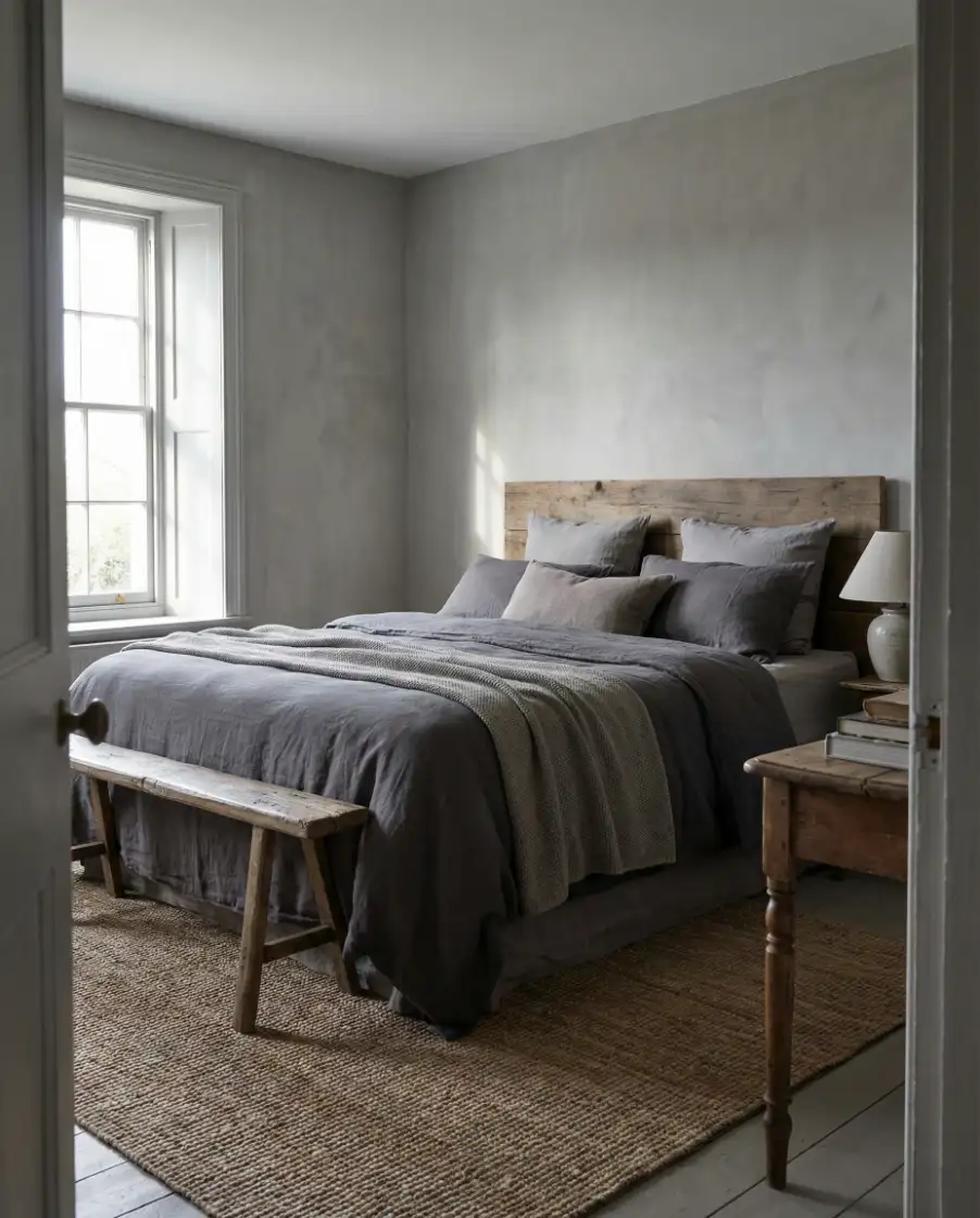 Soft Grey Rustic Bedroom 2
