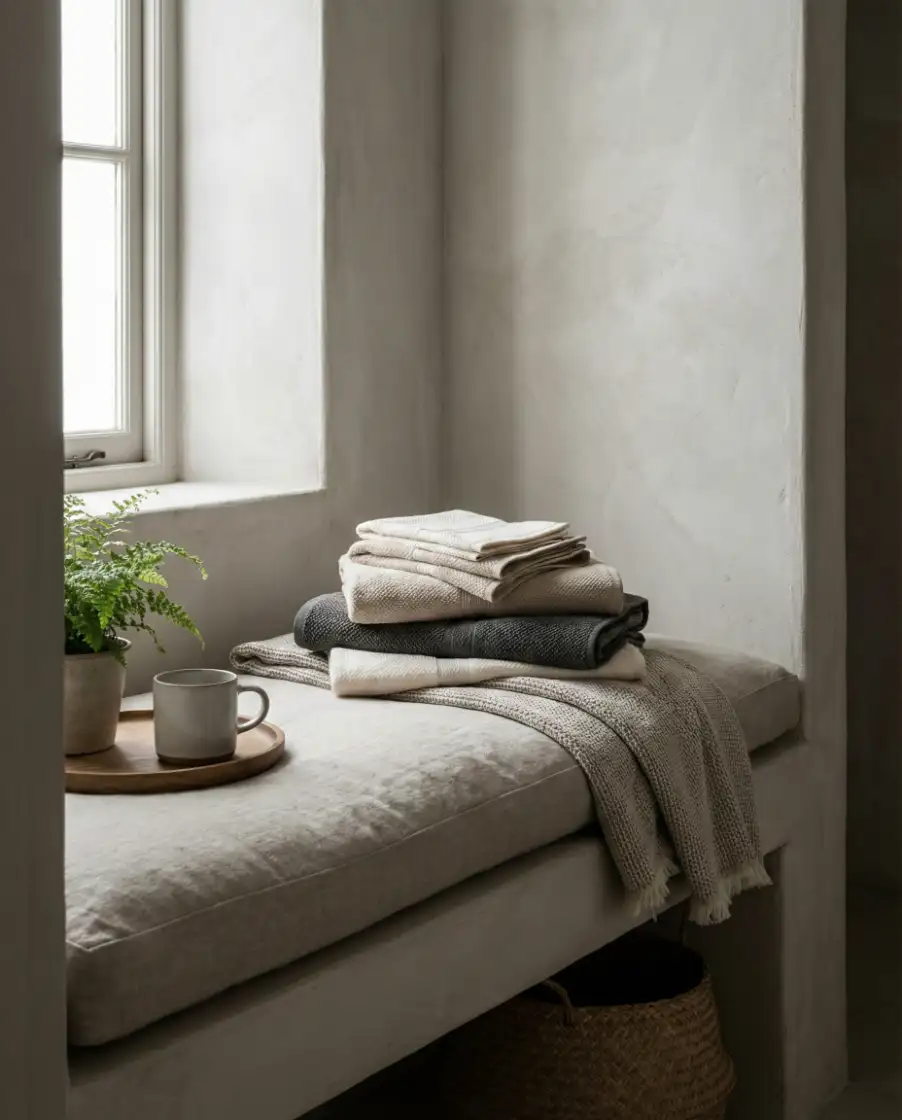 Soft Luxury Bathrooms with Layered Textiles 1