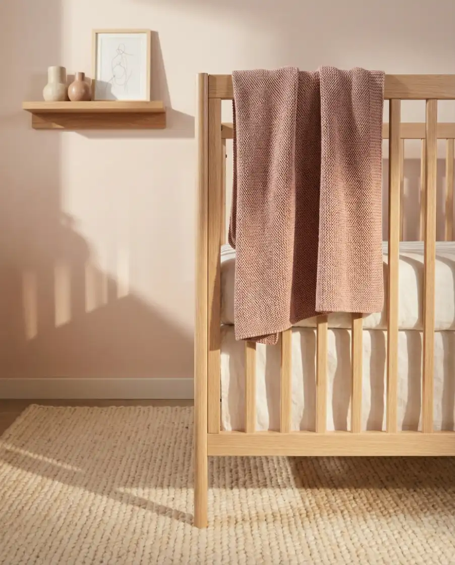 Soft Pink Nursery with Modern Balance 2