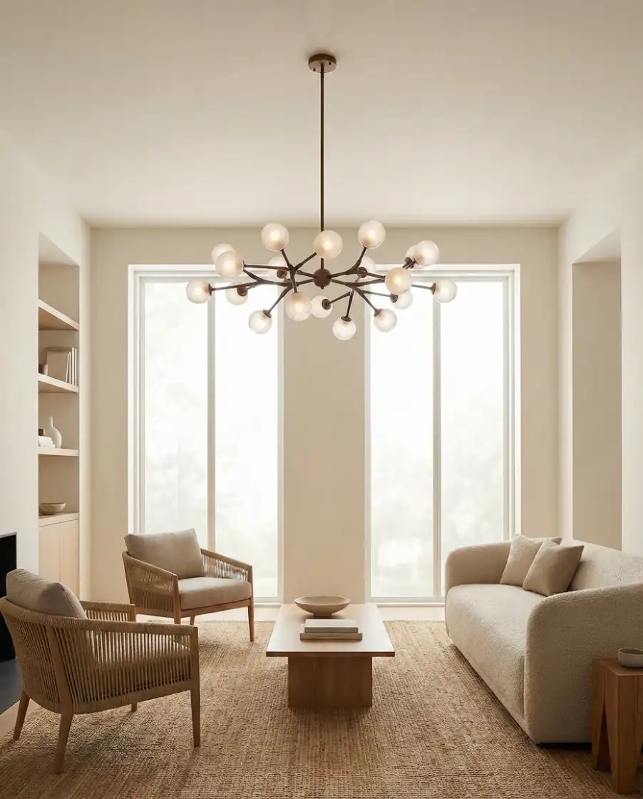 Statement Chandeliers in Modern Living Rooms 1