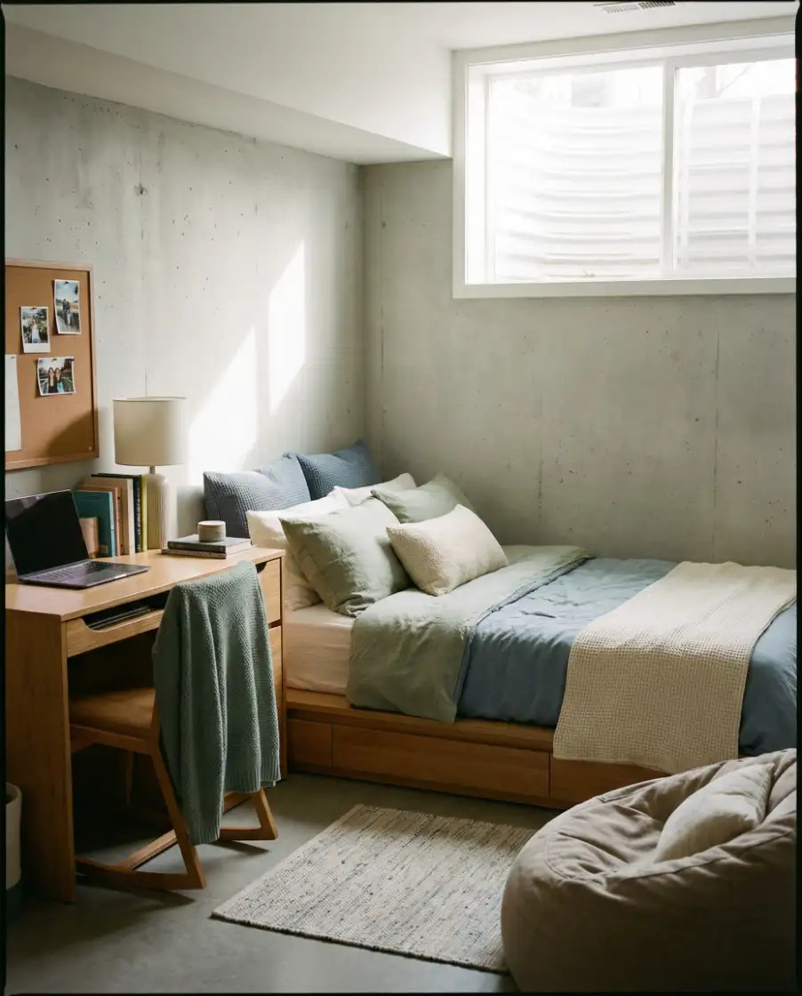 Teen Basement Bedroom That Grows with Them 1