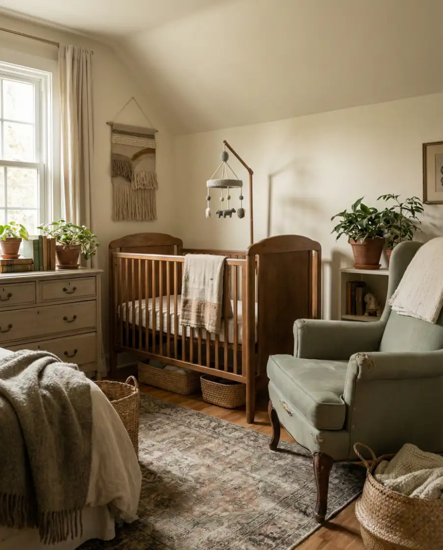 Vintage Nursery with Soft Color Accents 1