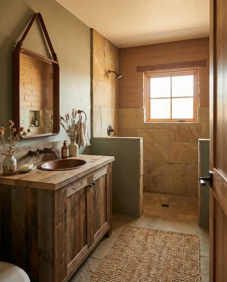 Western Inspired Powder Room 1