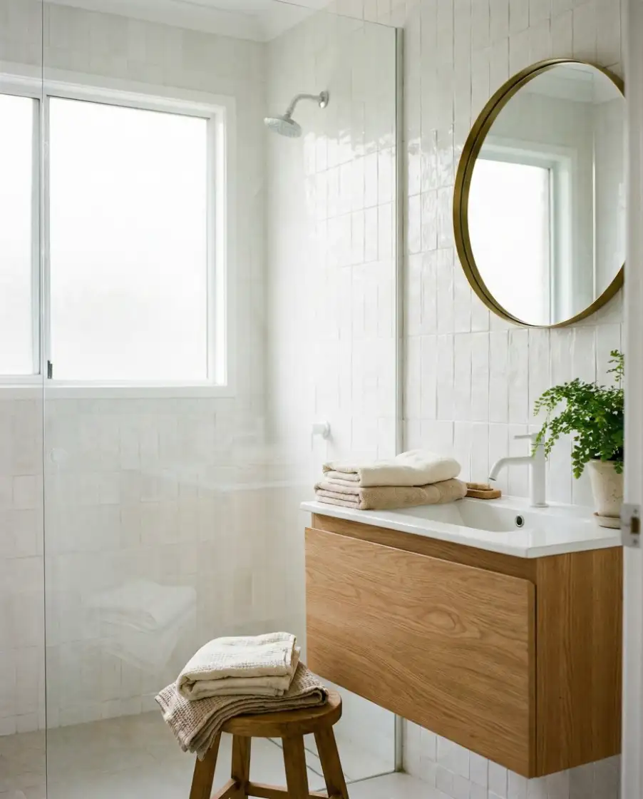 White Bathrooms with Texture 1