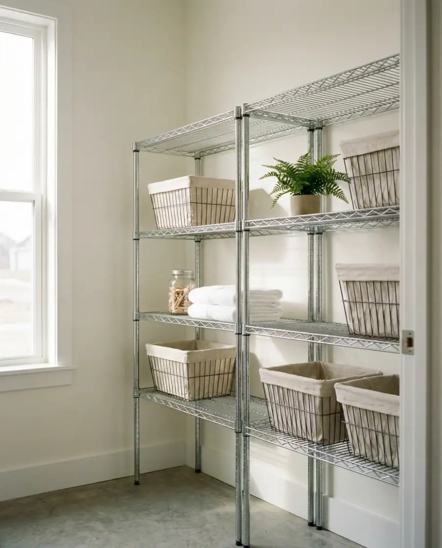 Wire Shelving with a Modern Upgrade 2