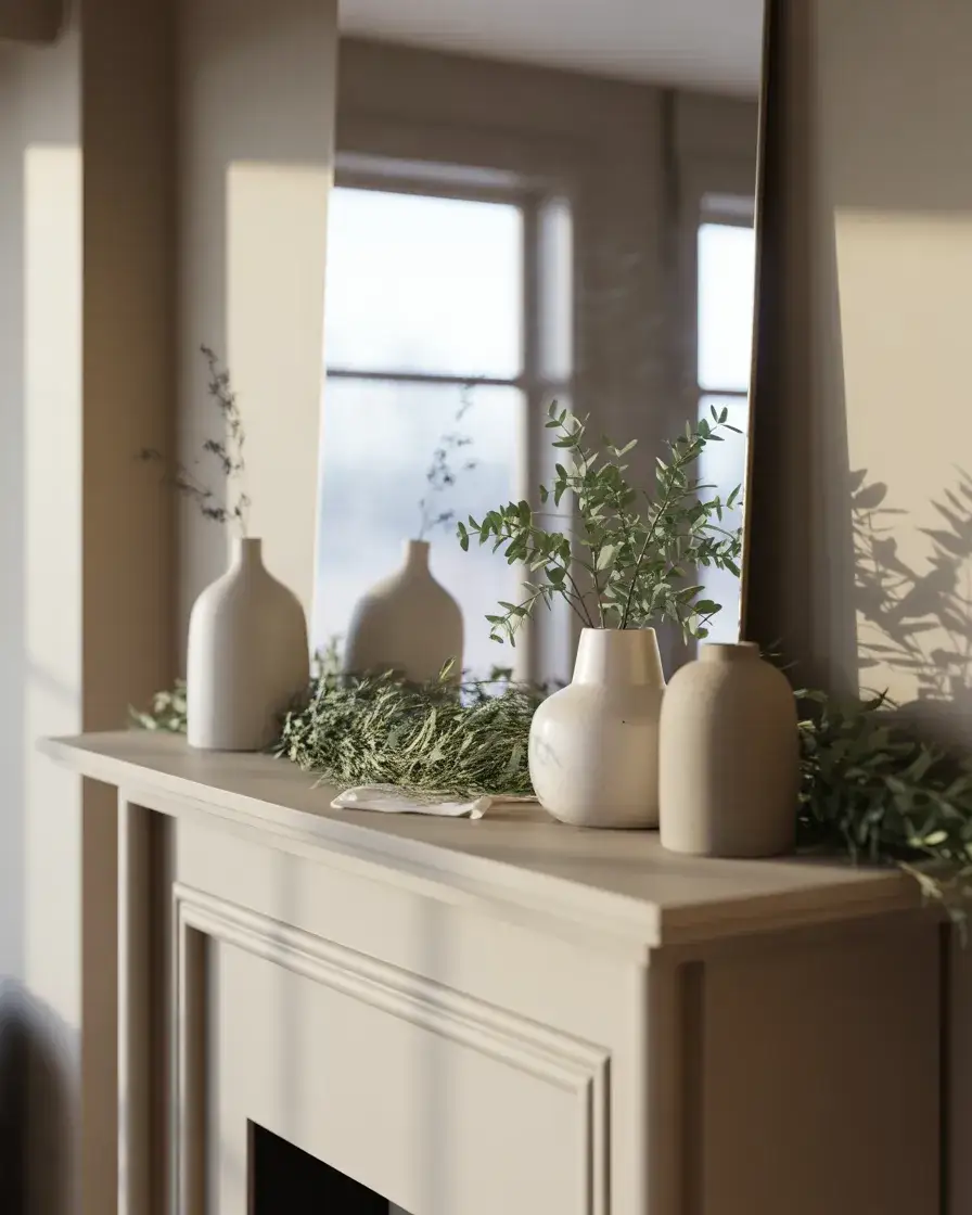 After Holiday Minimal Fireplace Reset 2