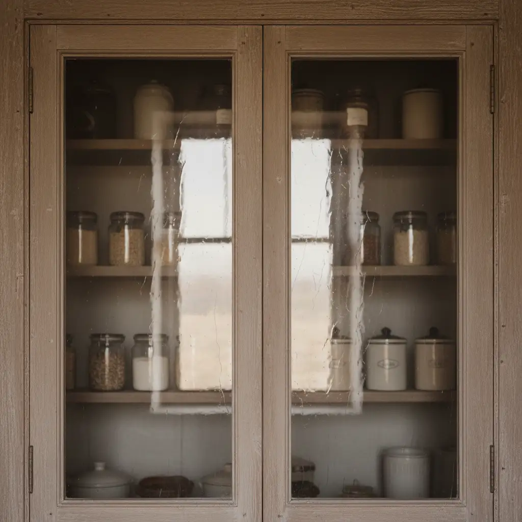 Antique Double Glass Pantry Doors 2