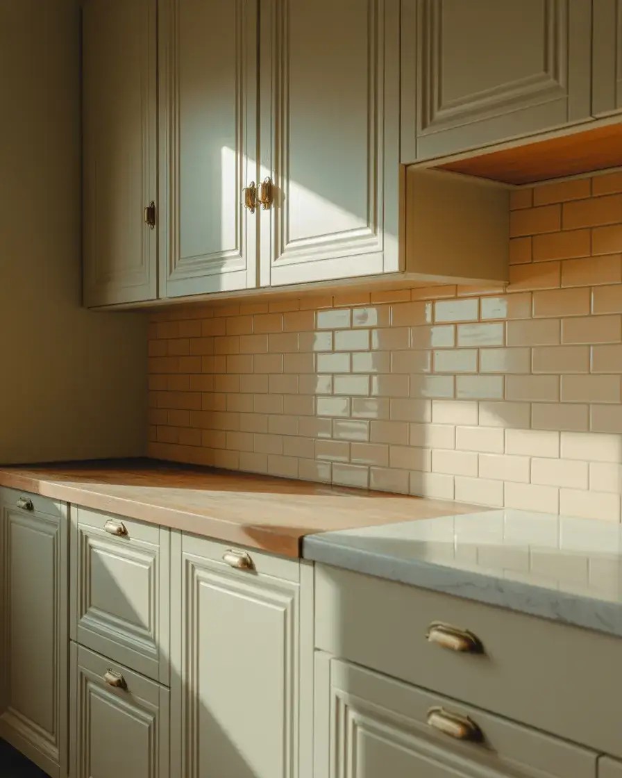 Antique Off-White Cabinets with Character 2