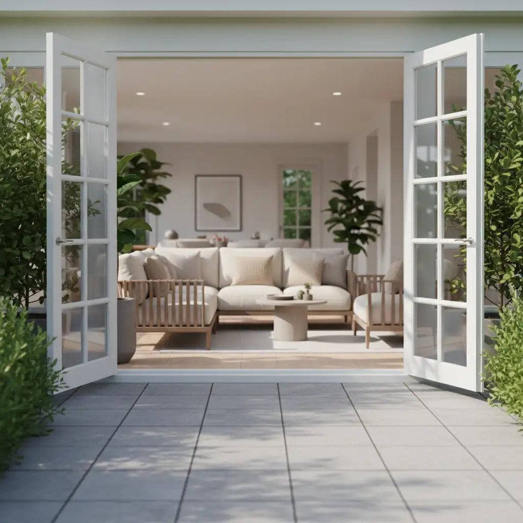 Back Patio Open Layout with French Doors 1