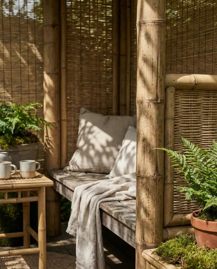 Bamboo Pergola for Compact Backyards 2