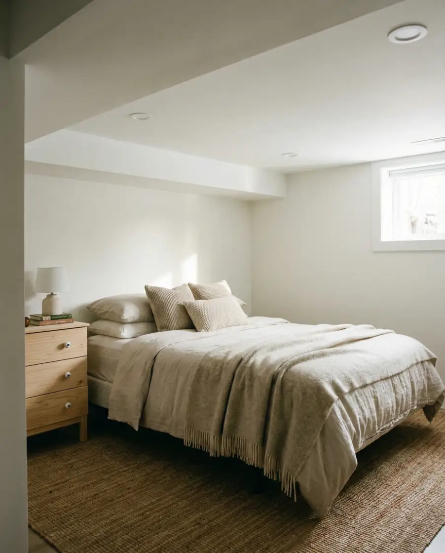 Basement Bedroom Suite Before and After 1