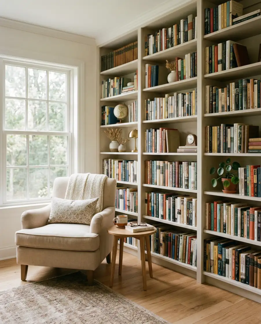 Bedroom Reading Shelf Corners 1
