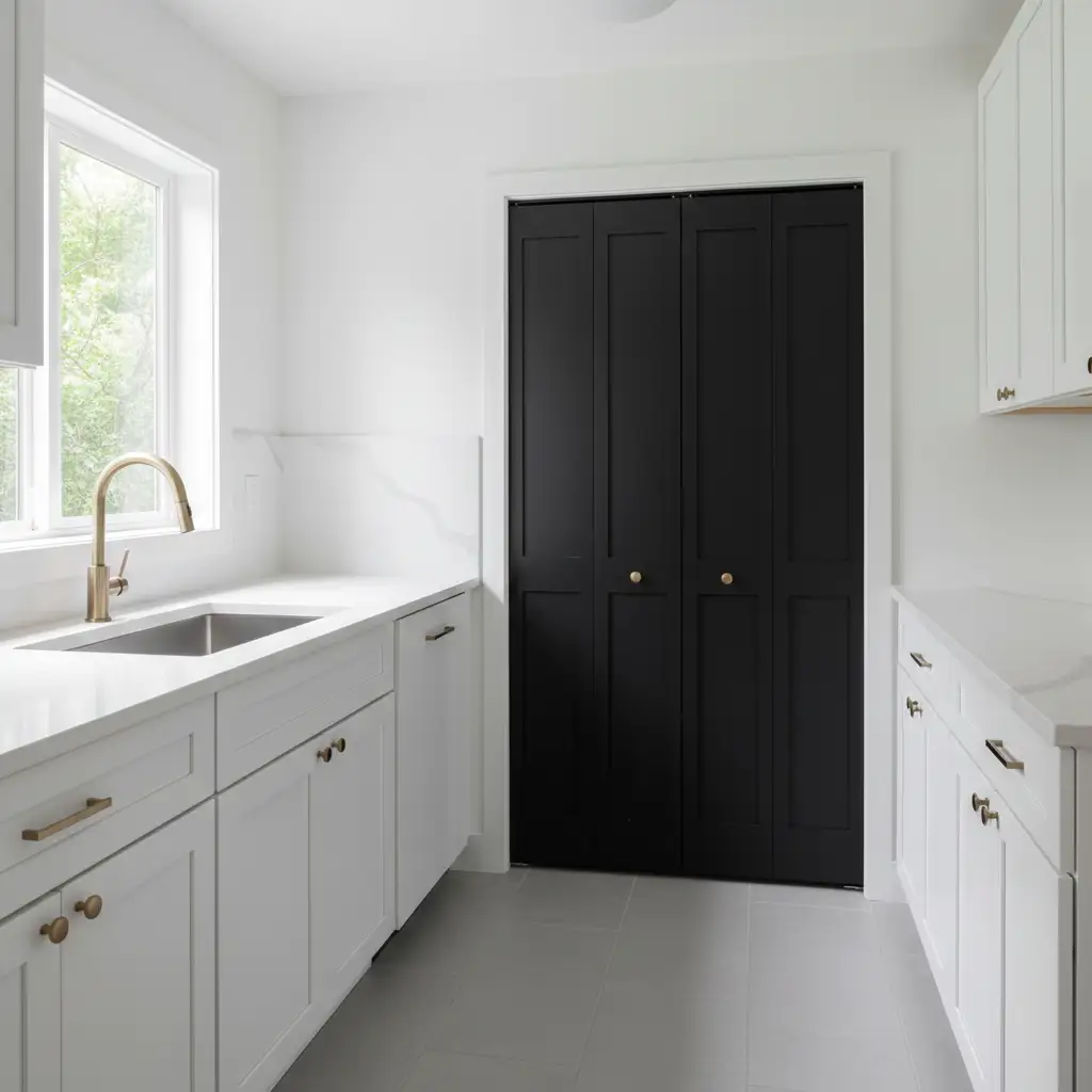 Black Bifold Doors for Small Kitchens 1