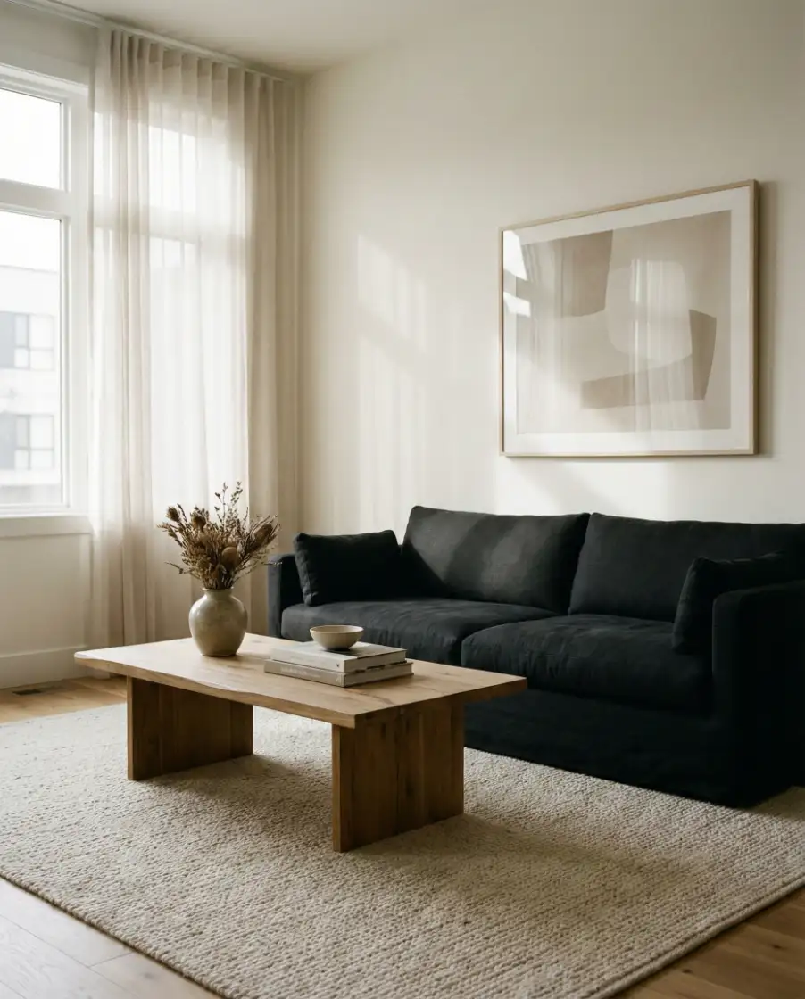 Black Couch Minimal Balance 1