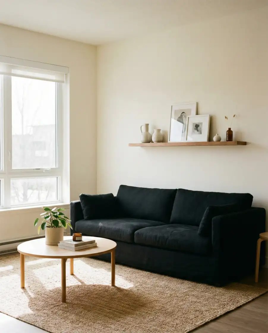 Black Couch Minimal Balance 2