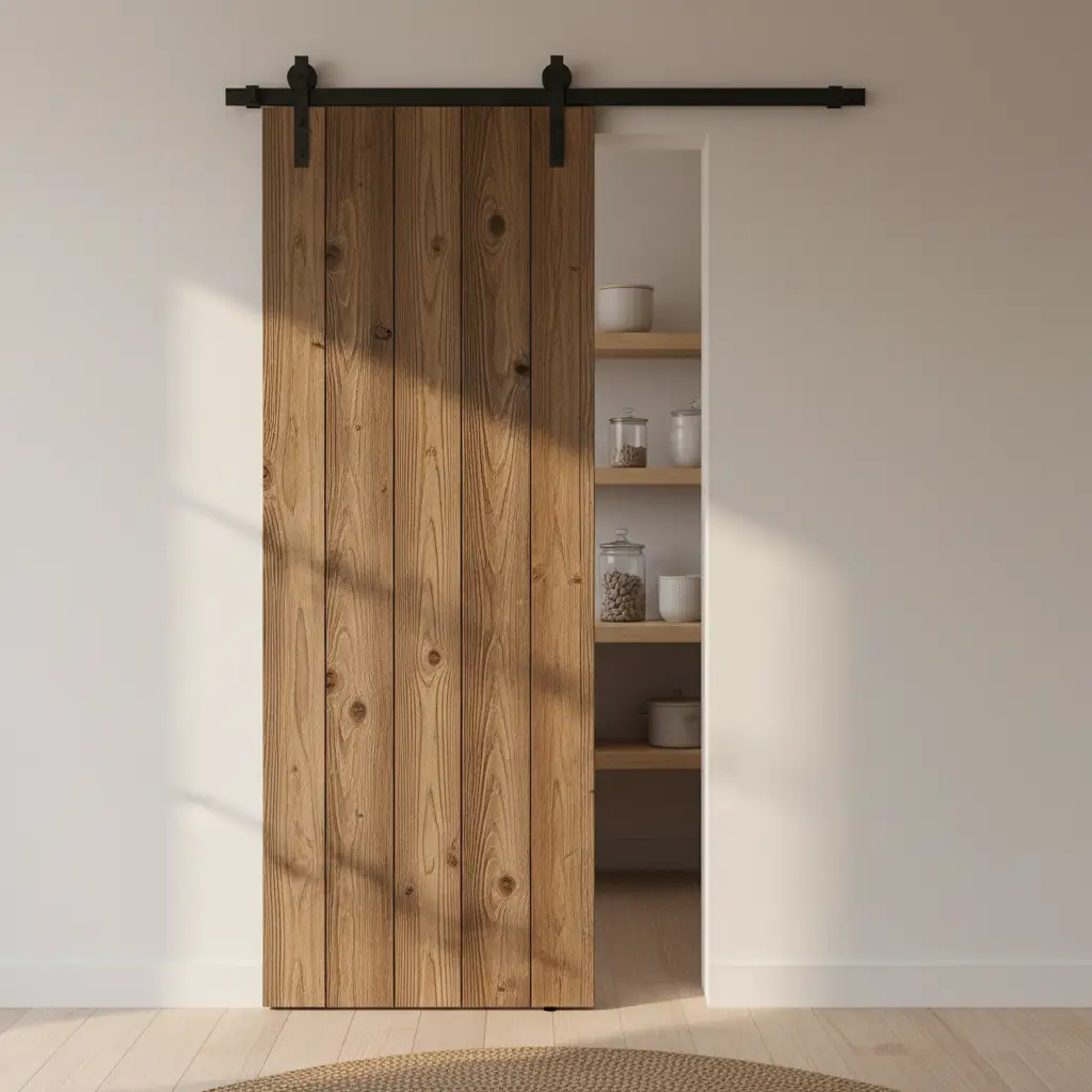 Black Framed Glass Pantry Door 2