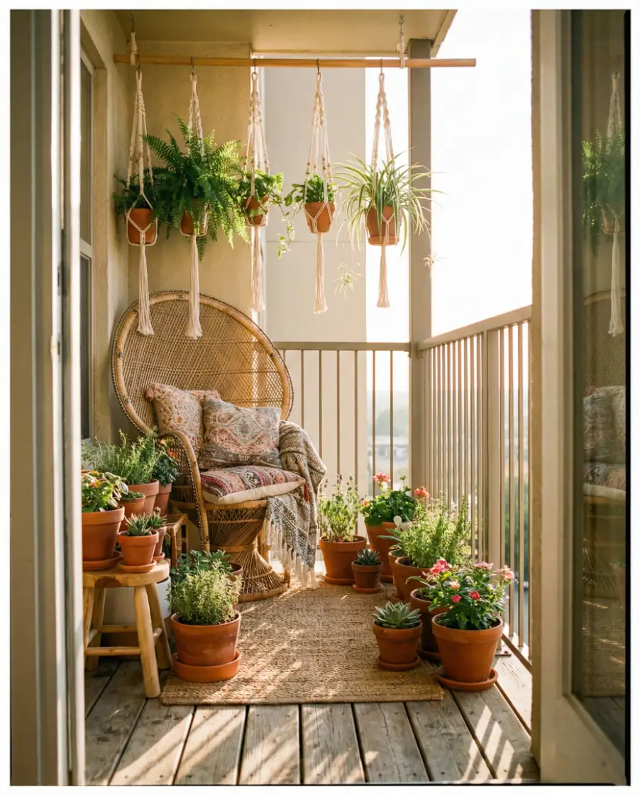 Boho Aesthetic Plants Balcony 1