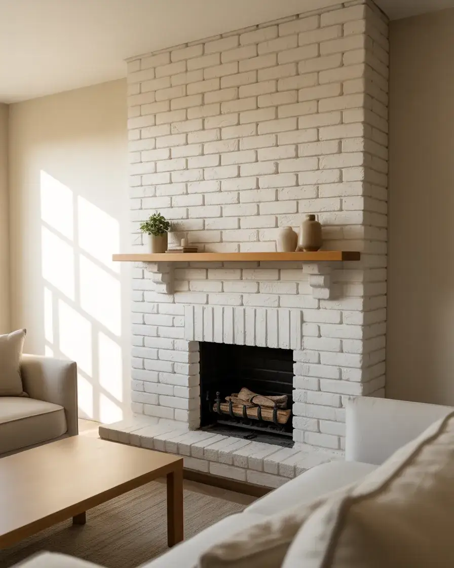 Brick Fireplace Makeover Ideas 1