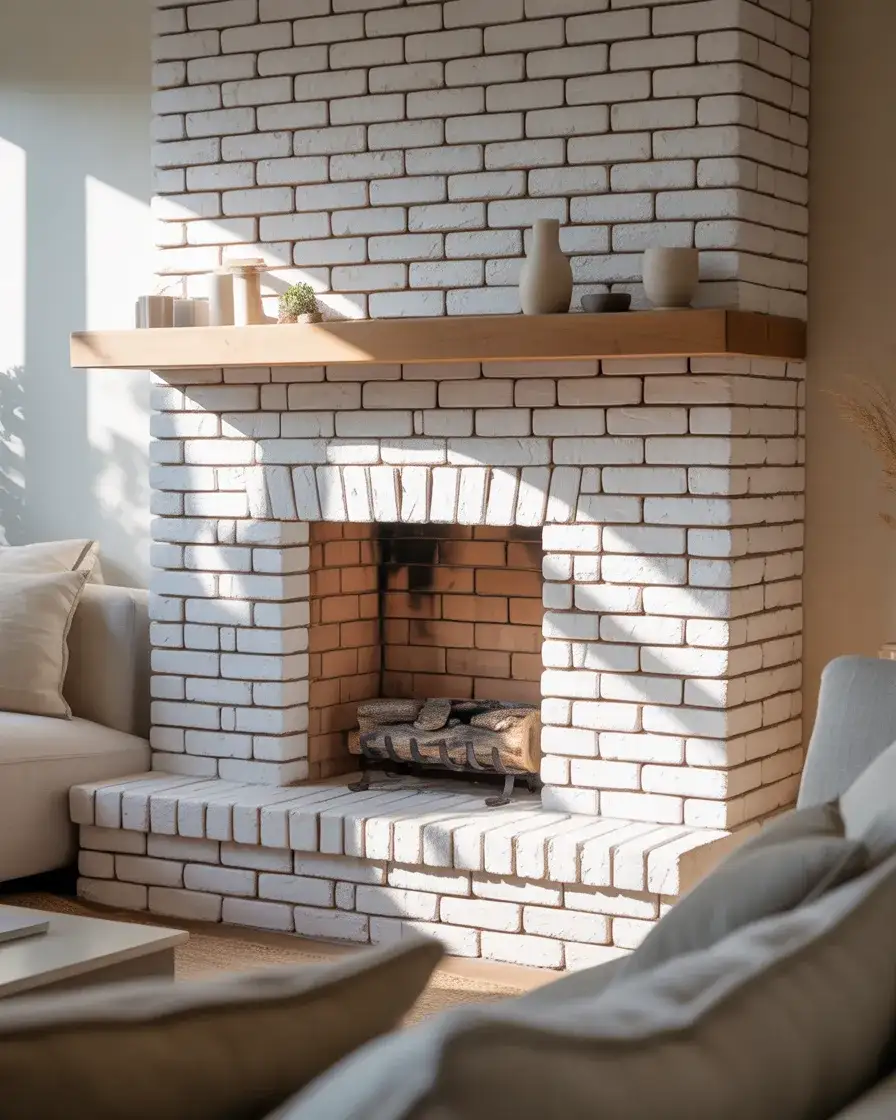 Brick Fireplace Makeover Ideas 2