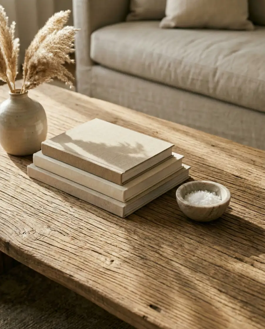 Brown Wooden Table with Rustic Charm 1