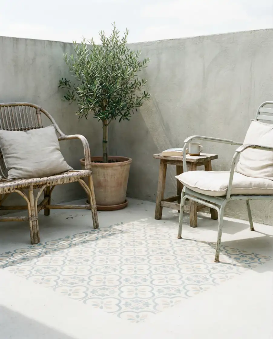 Budget DIY Concrete Paint Makeover 1