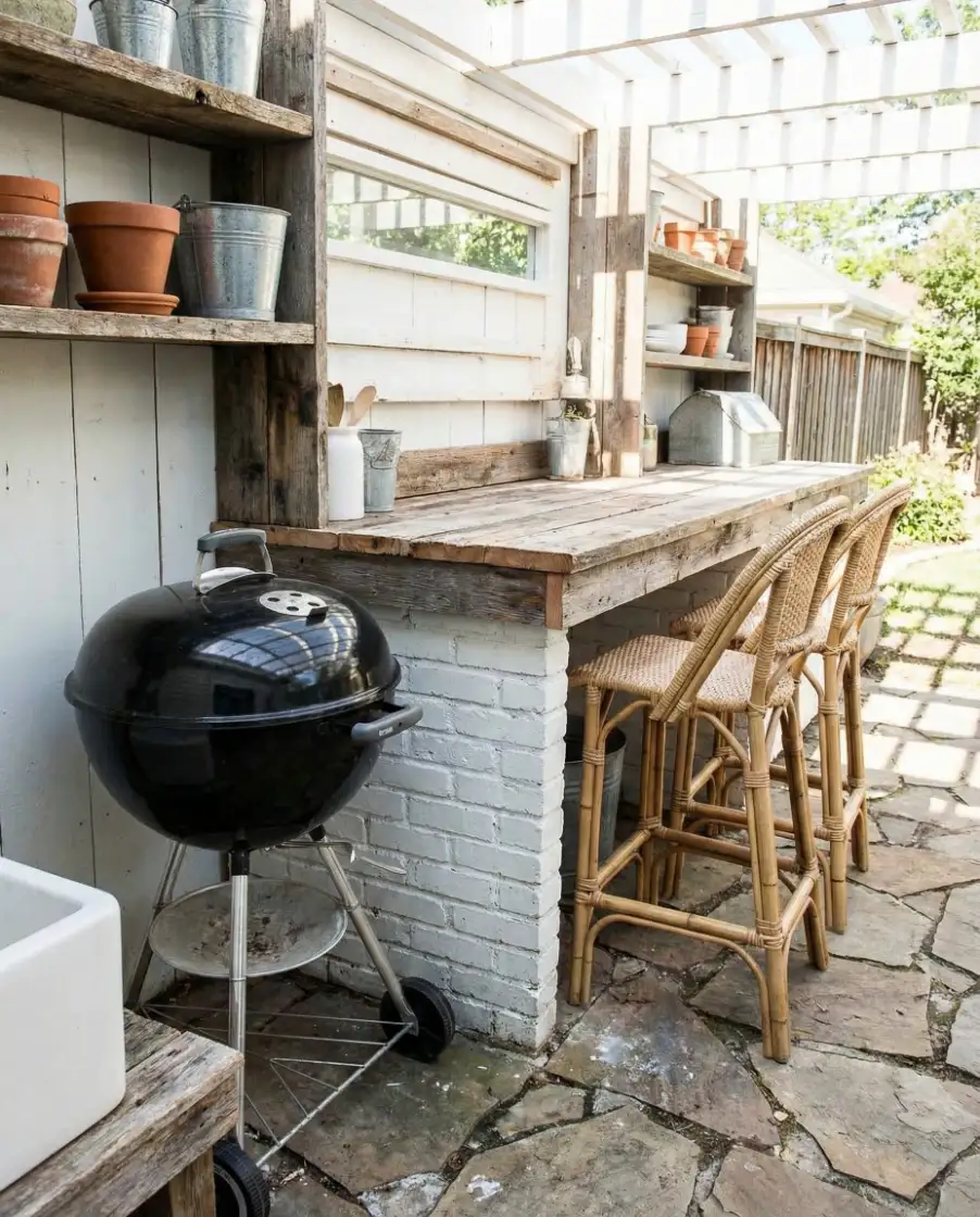 Budget Farmhouse Patio Kitchen 2