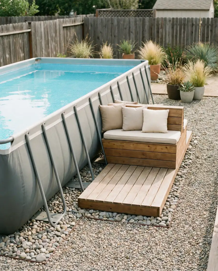 Budget-Friendly Deck for Oval Above-Ground Pools 1