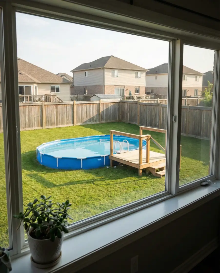 Budget-Friendly Deck for Oval Above-Ground Pools 2