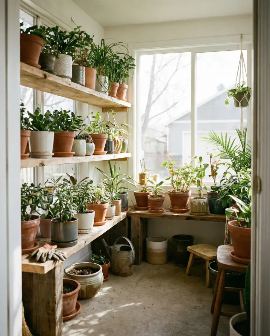 Budget Friendly Green Sunroom 1