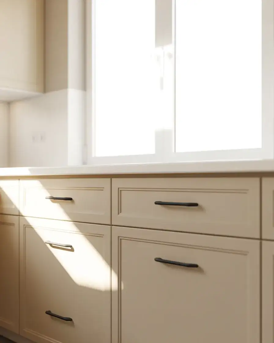 Budget-Friendly White Cabinets with Minimal Design 1