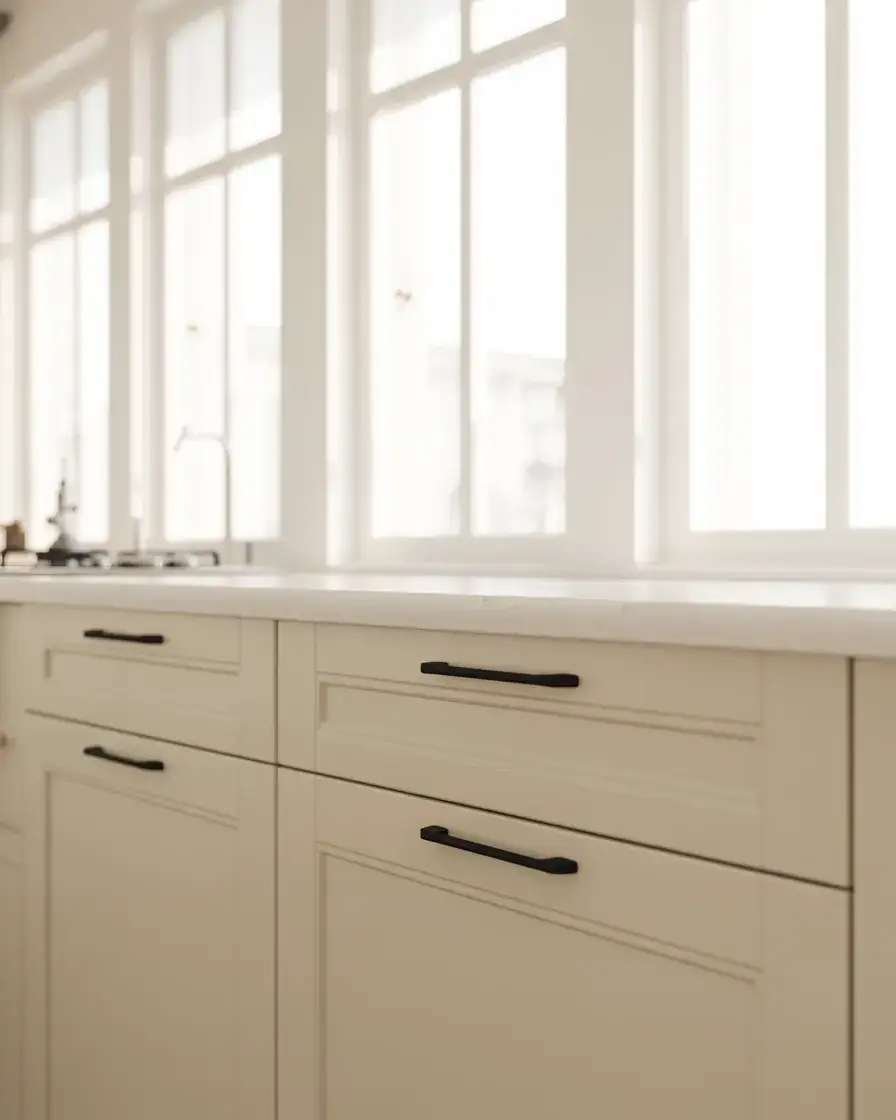 Budget-Friendly White Cabinets with Minimal Design 2