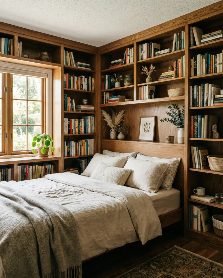 Built-In Bedroom Wall Library 1