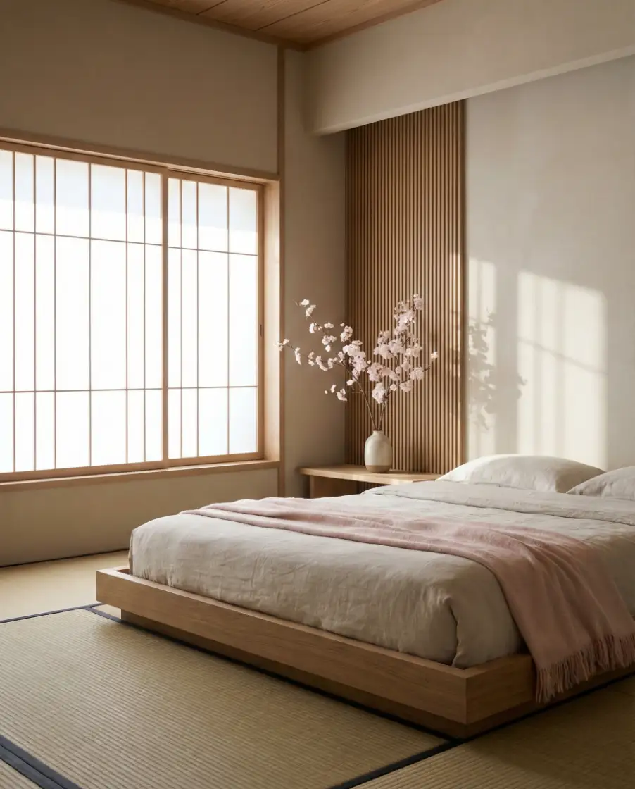Cherry Blossom Japanese Bedroom 1