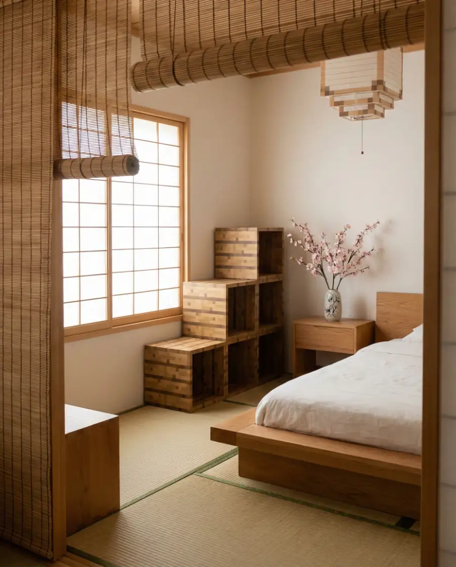 Cherry Blossom Japanese Bedroom 2
