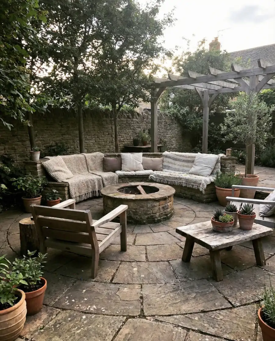 Circular Stone Patio Statement 1