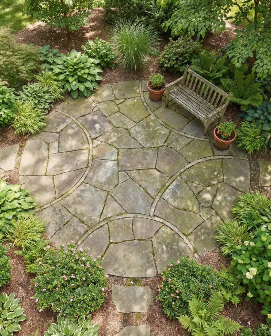 Circular Stone Patio Statement 2