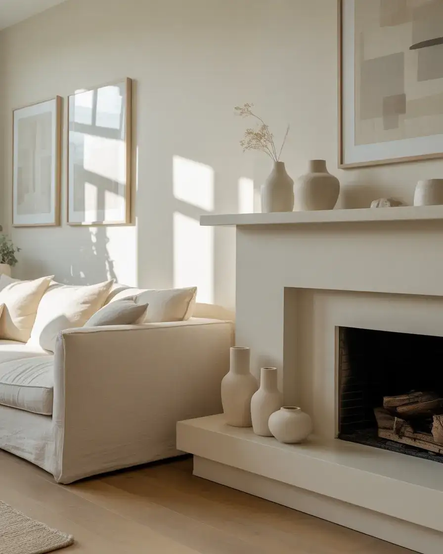 Clean Modern Mantel Styling 1