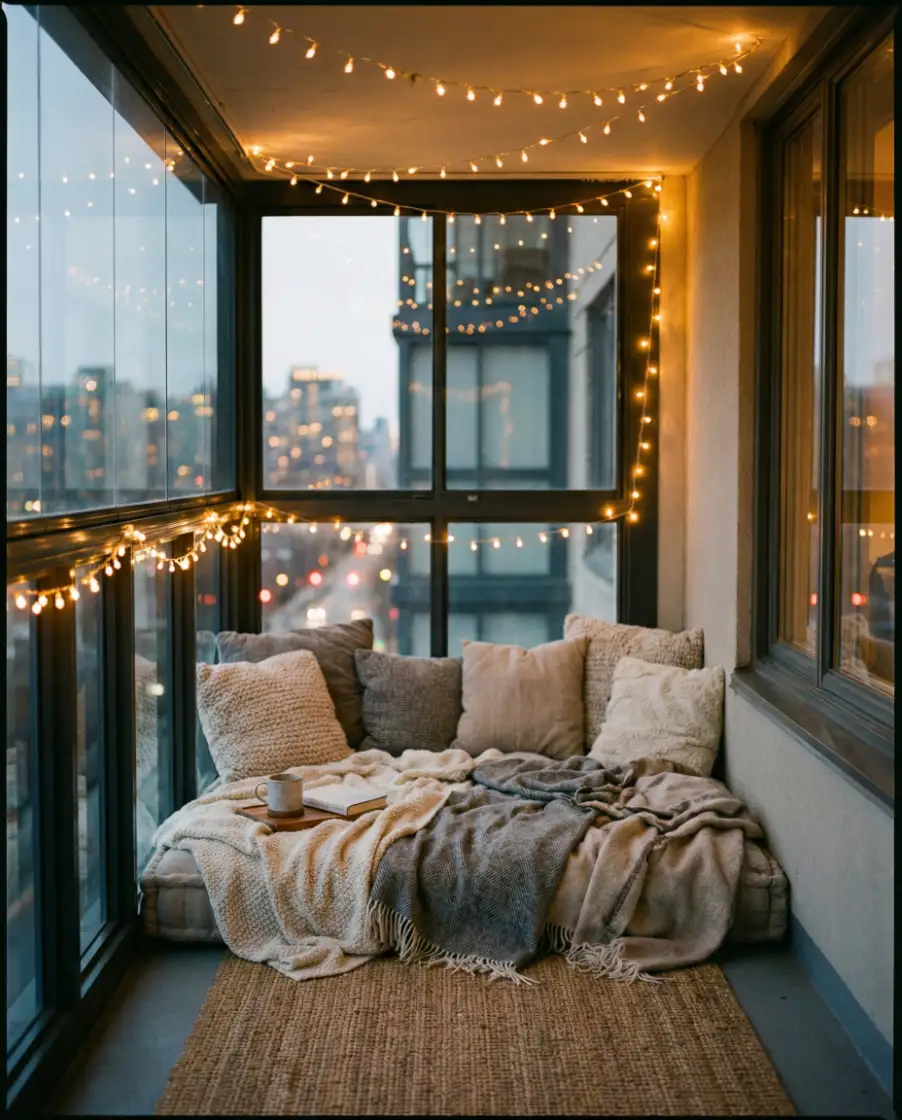 Closed Cozy Movie Night Balcony 2