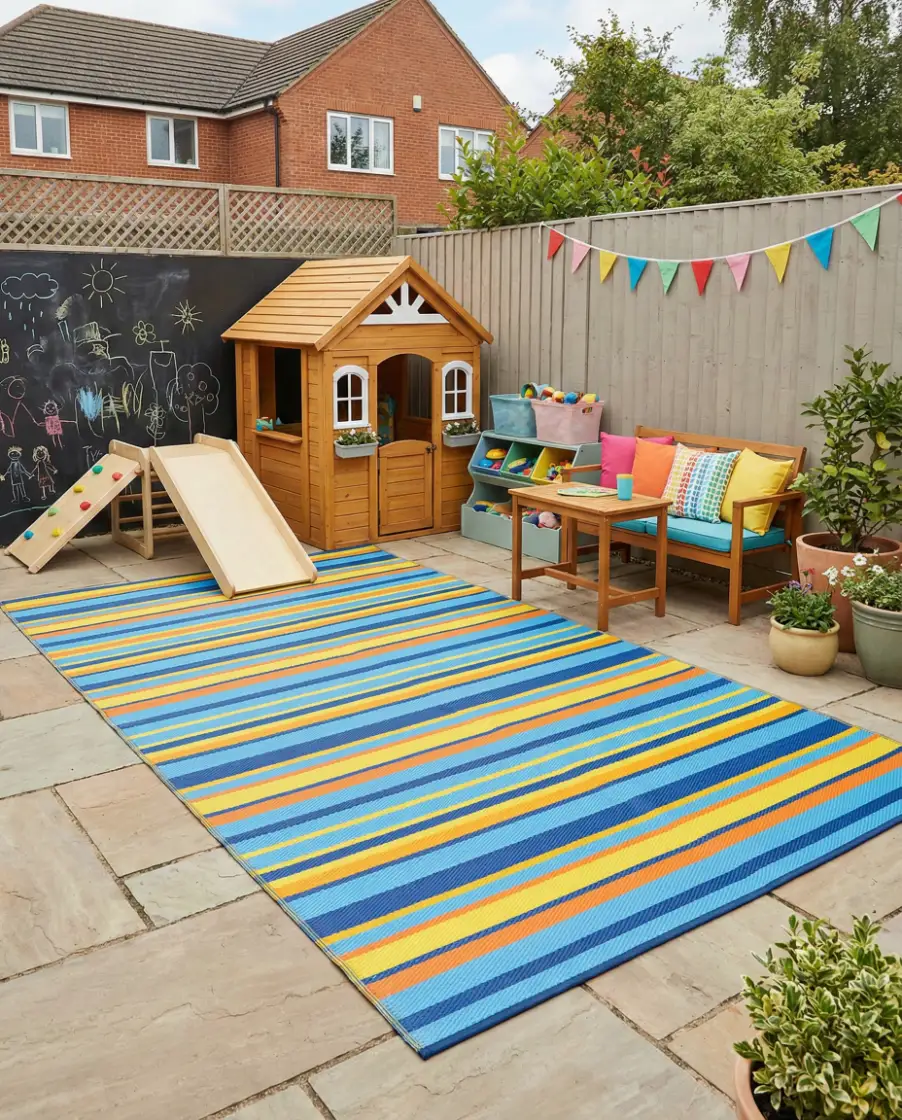 Colorful Kid-Friendly Backyard Zone 1