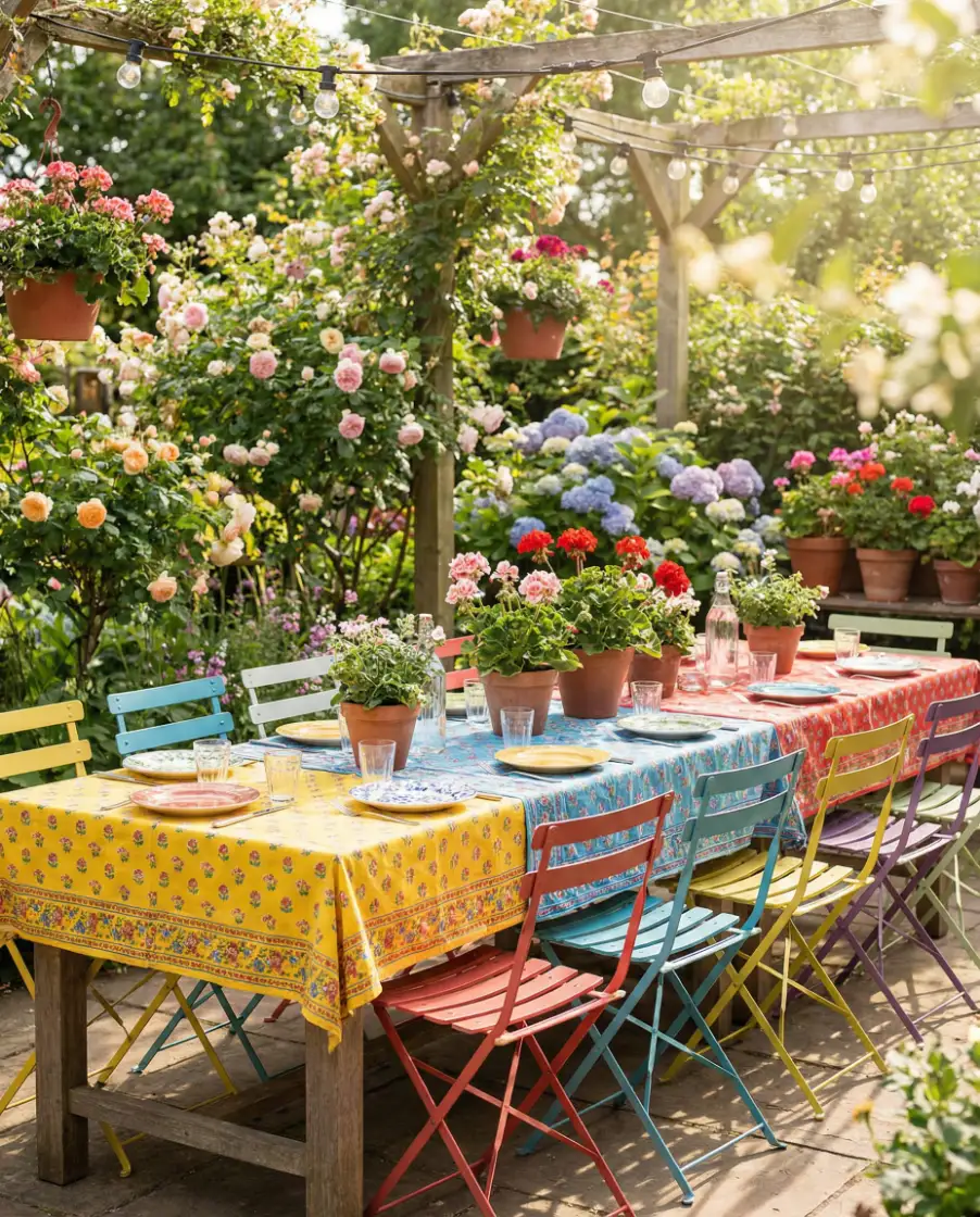 Colorful Outdoor Dining Garden 2